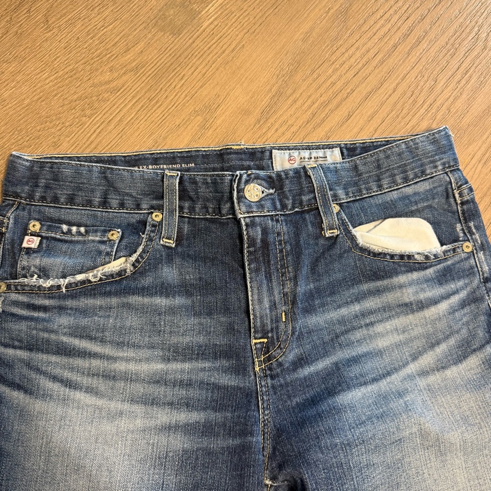Adriano Goldshmied The Ex-Boyfriend Slouchy Slim Medium Wash Jeans Sz 28R Relax - Picture 2 of 11
